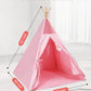 Gamenote Teepee Tent For Kids Indoor Tents With Mat, Inner Pocket, Unique Reinforcement Part - Foldable Kids Play Tent Canvas Tipi Childrens Tents For Girls & Boys (Pink)