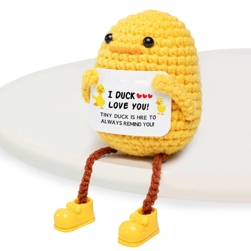 Artlunar Gifts for Husband Wife Boyfriend Girlfriend Couple Funny Long Legged Positive Duck Emotional Support Crochet Gifts with
