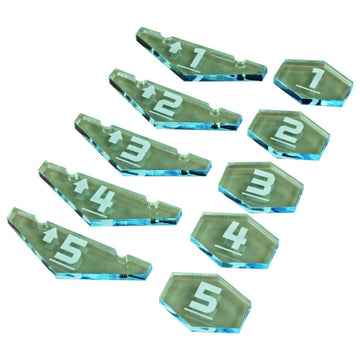 Litko Space Fighter Placeholder Token Set #1-5 | Compatible With Star Wars: X-Wing | Set Of 10 (Standard)