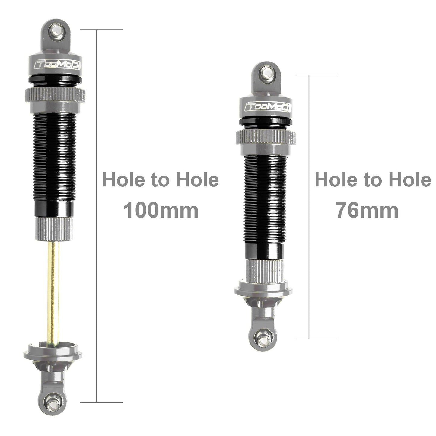 TOOMOD 100/115mm RC Oil Shock Absorber Big Bore Damper for Arrma 1/10 BIG ROCK,GRANITE,SENTON 1/8 TYPHON,1/10 Slash 2WD 4WD 4x4