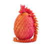 Exqdynm 3D Printed Mystery Dragon Egg Fidget Toy 12'' Crystal Articulated Dragon With Eyes Decorative Collectibles