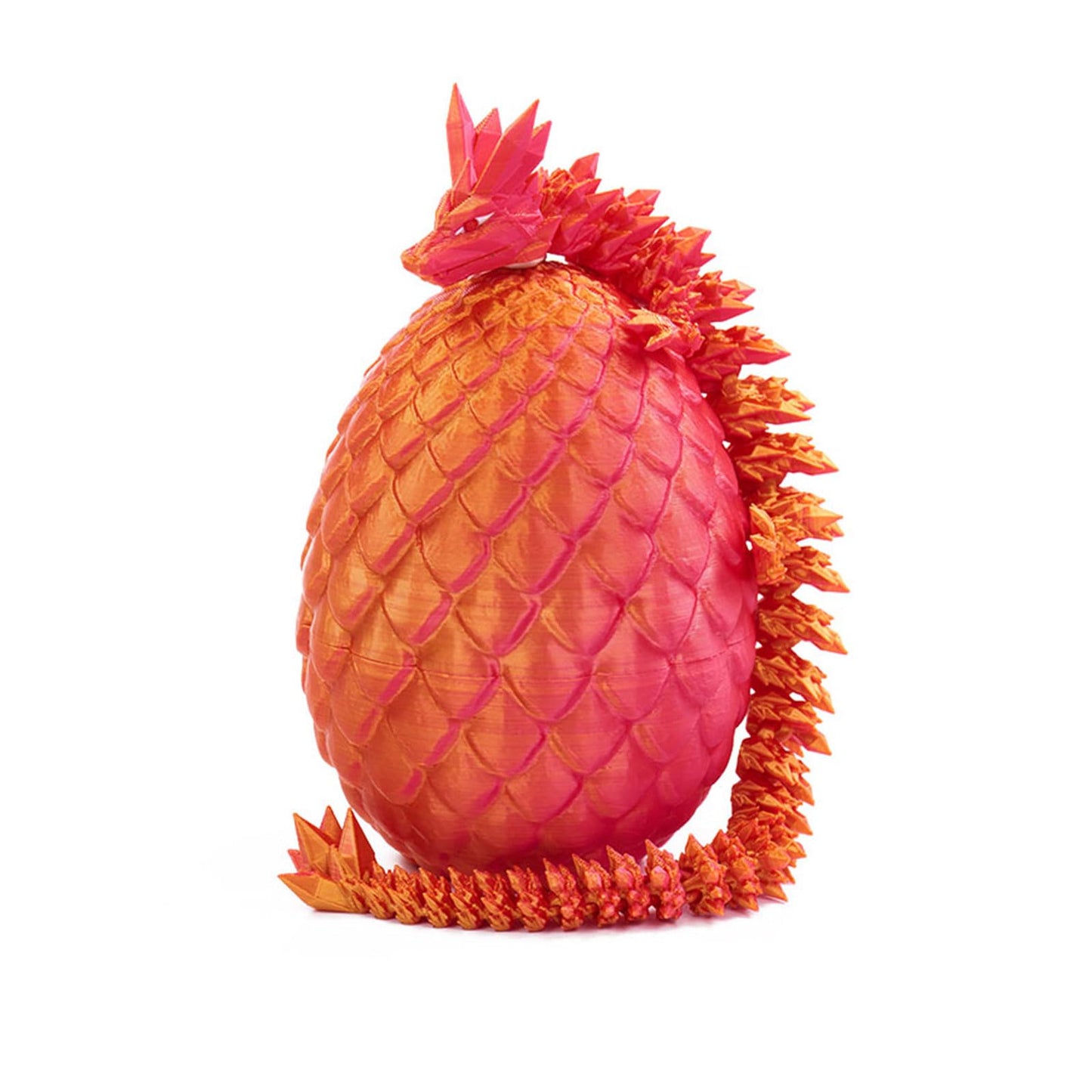 Exqdynm 3D Printed Mystery Dragon Egg Fidget Toy 12'' Crystal Articulated Dragon With Eyes Decorative Collectibles