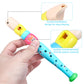 Gadpiparty 2 Pieces Small Wooden Recorders for Kids, Piccolo Flute Six-Hole Flute Learning Rhythm Musical Instrument Baby Toddle
