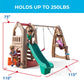 Step2 Naturally Playful Adventure Lodge Play Center, Large Multi-colored Kids Outdoor Playset with Slide, Swings & Glider for Ages 3-8