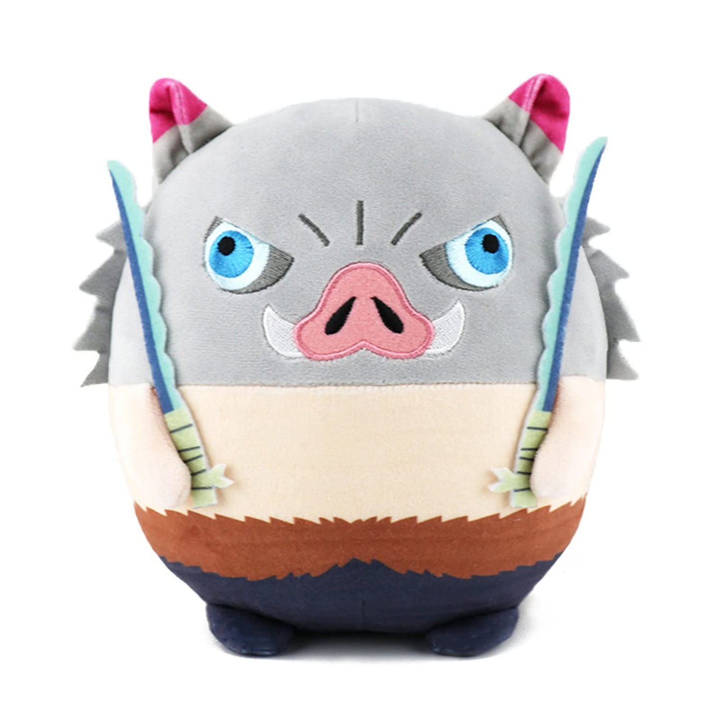 Zifunmur Anime Plush Doll Toy Tanjirou Nezuko Stuffed Plushie Figures Keychain Decoration Kids Gifts Halloween Cosplay Props (Hashibira Inosuke, 20Cm/7.87Inch)