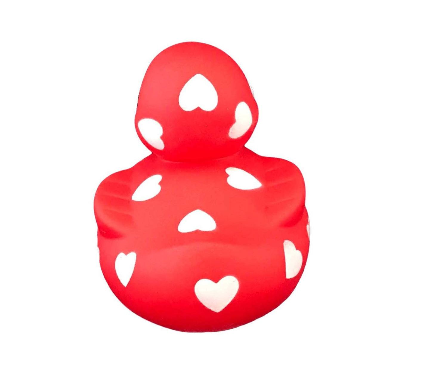 Ducky City 3' Valentines Sweetheart Rubber Duck [Squeaky, With Hole] - Baby Safe Bathtub Bathing Toy
