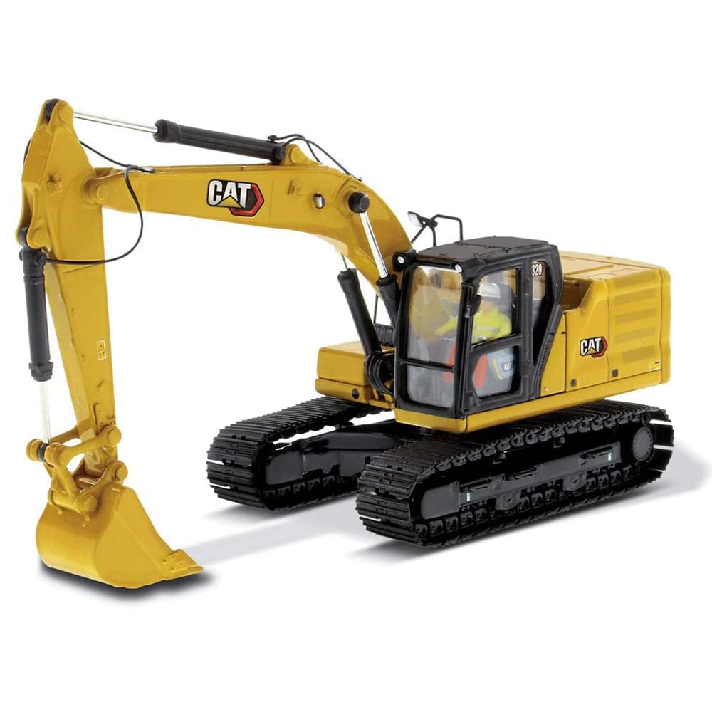 Diecast Masters 1:50 Caterpillar 320 Hydraulic Excavator Diecast Model 85569 - Yellow Metal Collectible Truck