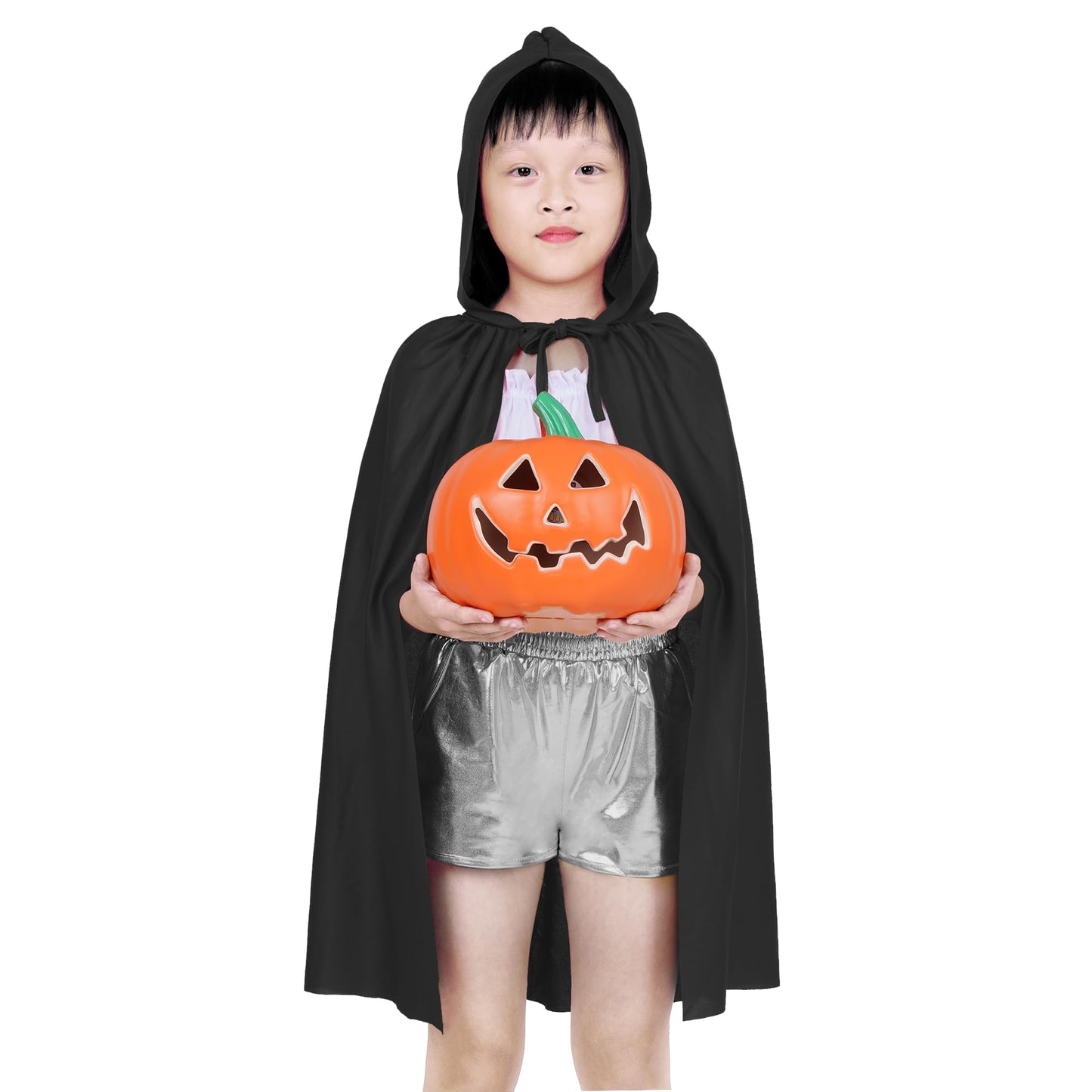 Dxhycc Hooded Cloak Cape Unisex Halloween Cloak For Halloween Christmas Role Play Cosplay Costume, Black