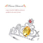 Lovelyshop Yellow Diamond Rhinestone Tiara Princess Belle Crown