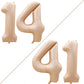 Goer Number 14 Balloons For 14Th Birthday Sweet 14 Party Decorations,42 Inch Jumbo Foil Helium 41 Balloons For 41St Birthday Party Decoration (Caramel)