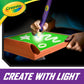 Crayola Travel Glow Art Studio - Glow in the Dark Toys for Kids, Assorted Colors, 8.5 x 10 inches, Ages 6-9, Model 042505