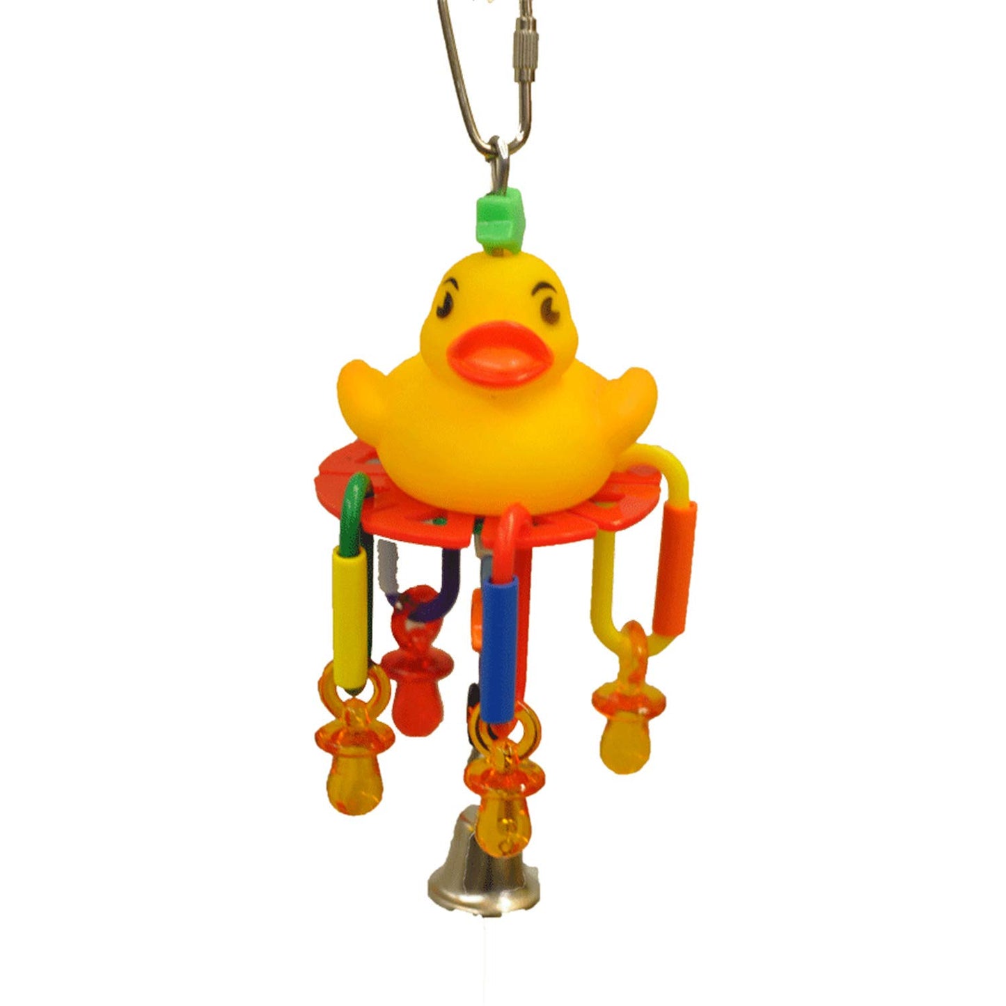 Ae Cage Company Happy Beaks Lucky Rubber Ducky Bird Toy