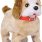 Mbkoh Jumping, Walking And Barking Soft Toy Fantastic Puppy Battery Operated Back Flip Jump Run Toy Kid (Brown) (Jumping Dog) (C