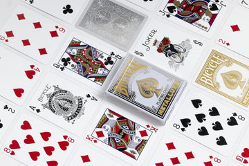 Bicycle Metalluxe Silver Playing Cards - enhanced Metal Foil Finish - game-style Size