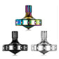CHEETOP Precision Metal Spinning Top  Long Lasting Spin Time and Perfect Balance  Skilled mature-themed Easily Exceed 10 Mins  Portable Stainless Steel EDC Desktop Toys (3PCS L  Black+Silver+Iridescent)