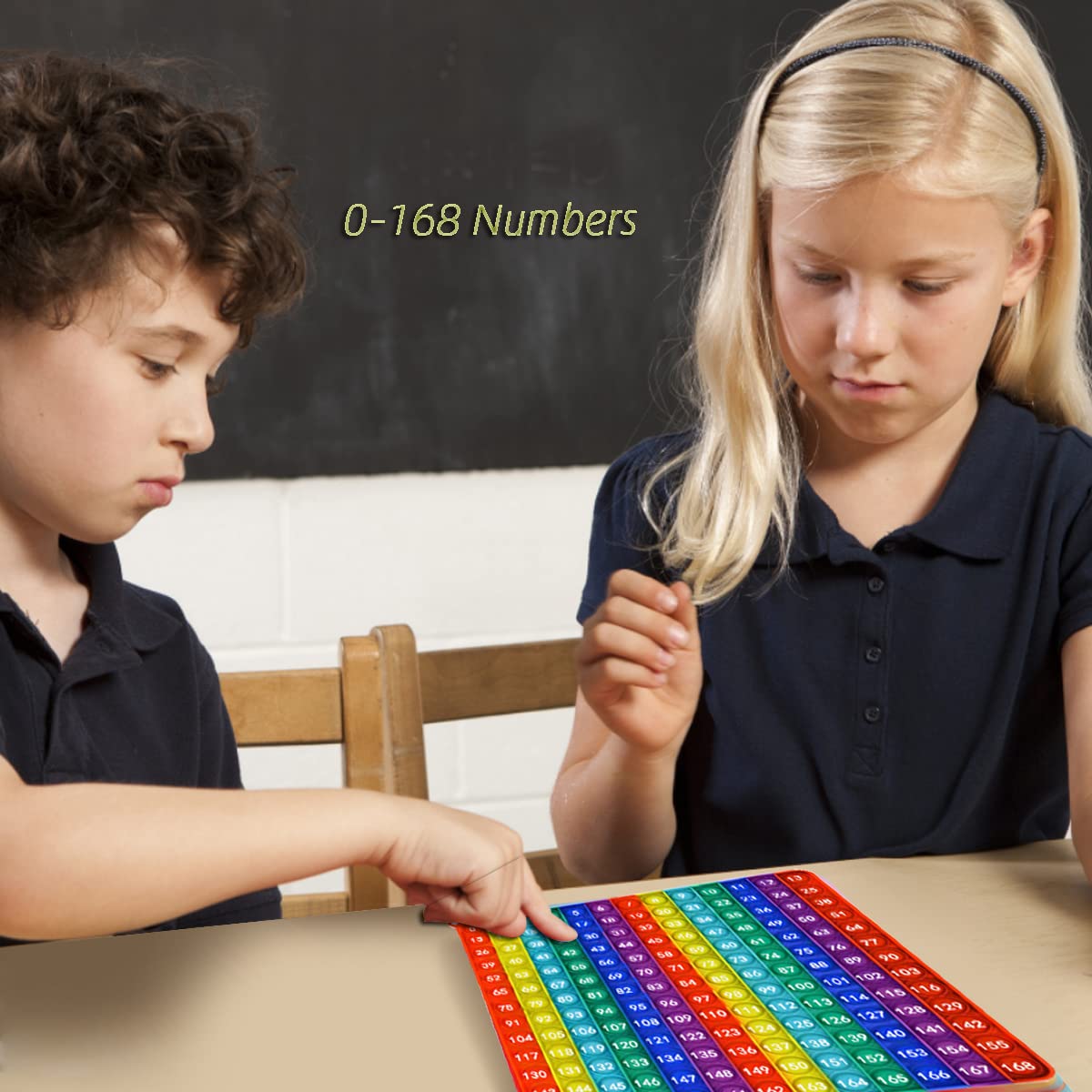Dk-Simina P00P Fidget Multiplication Game 12X12 Table Math Games Digital Table Toy, Fidget Learning Game Toy Relieves Stress, Creates Various Math Operations,