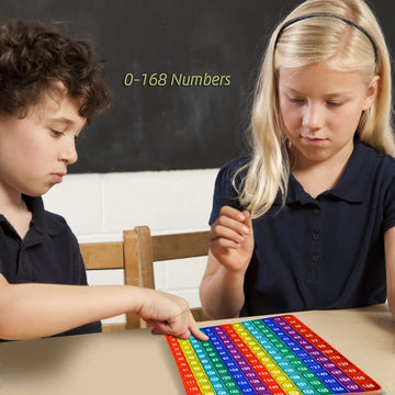 Dk-Simina P00P Fidget Multiplication Game 12X12 Table Math Games Digital Table Toy, Fidget Learning Game Toy Relieves Stress, Creates Various Math Operations,