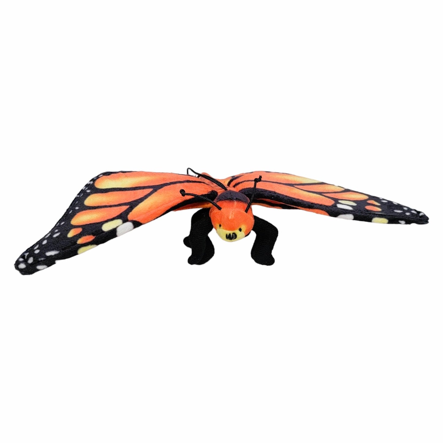 Zugar Land Plush Toy Butterfly (Orange Monarch Or Blue Morph) 11 Inch Wide. Soft And Cuddly Plush Realistic Toy. (Orange Monarch