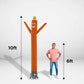LookOurWay Air Dancers Inflatable Tube Man Set - 10ft Tall Wacky Waving Inflatable Dancing Tube Guy with 12-Inch Diameter Blower for Business Promotion - Orange