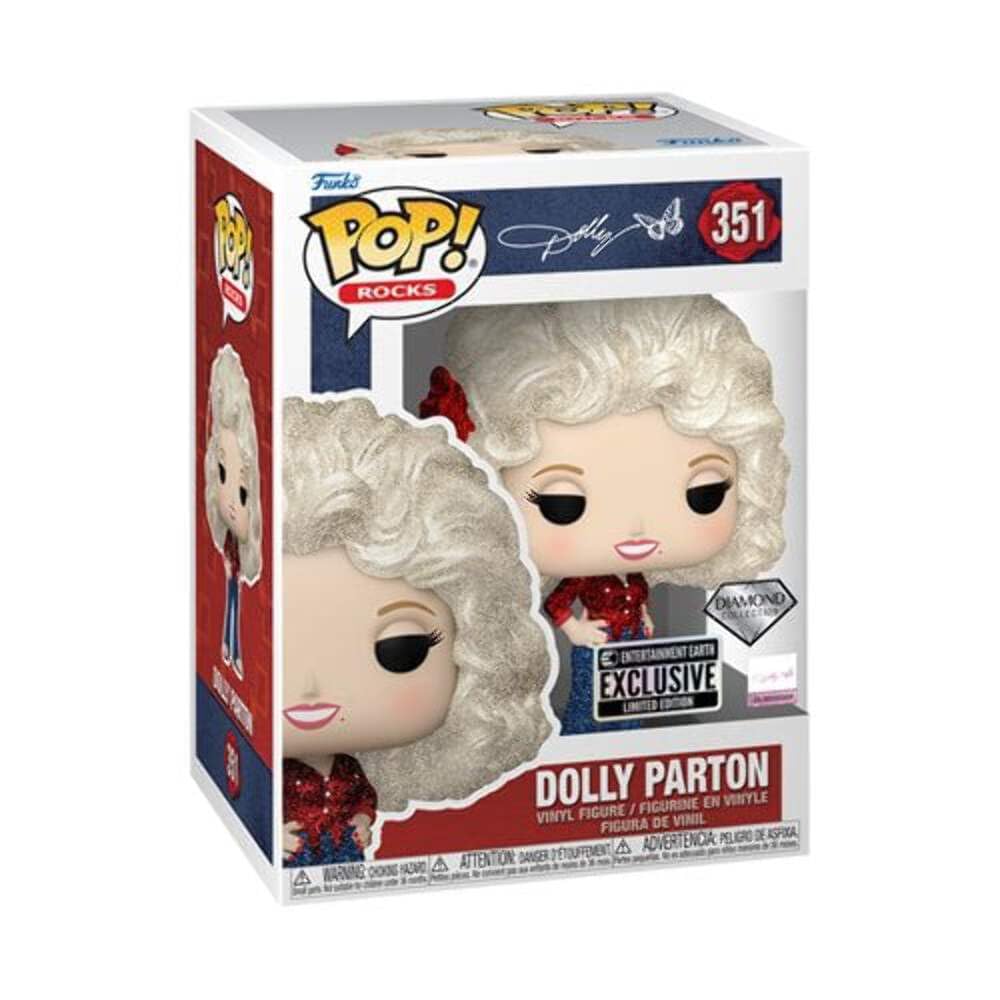 Funko Pop! Vinyl Figure - Dolly Parton '77 Tour, Diamond Glitter, Model #351, Exclusive Collectible