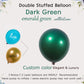 Kozee Double Stuffed Emerald Green Balloons 52 Pack - 18" & 10" & 5" Rubber Garland Kit for Wedding, Birthday, Baby Shower Decor