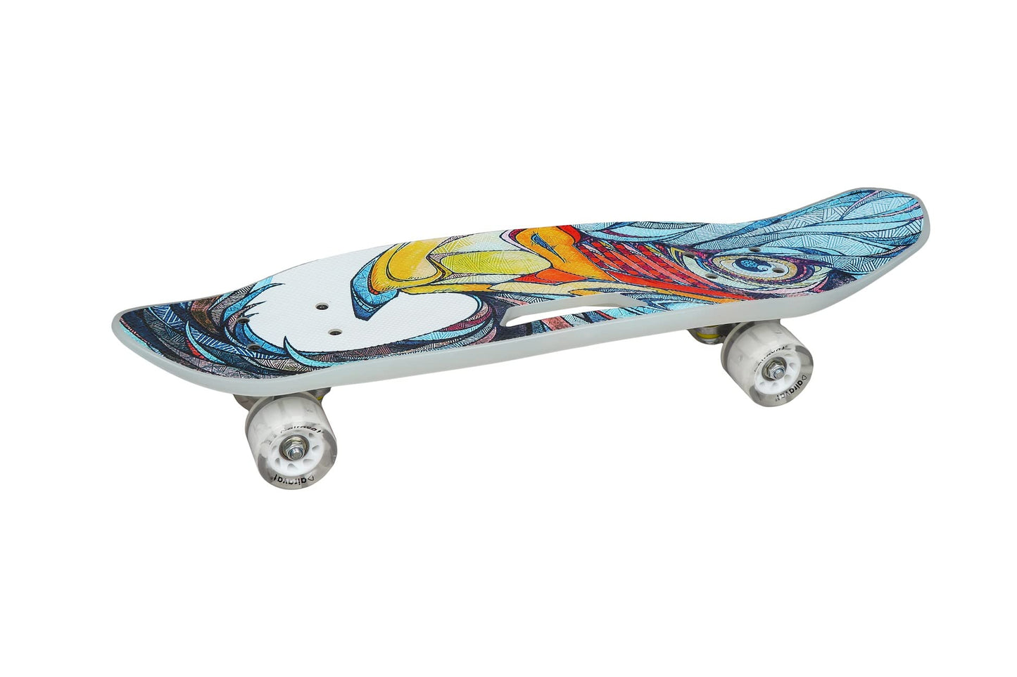 AIRAVAT Bionic Skateboard Multicolors Made of ABS Plastic, Aluminium, Fibre and PU Wheel with Weight Capacity Upto 65Kg