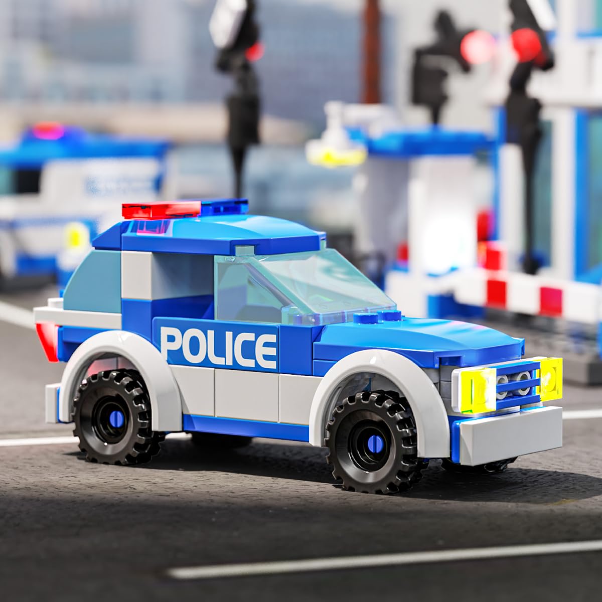 City Police Station Building Blocks Sets,570Pcs City Police Station & Car Building Bricks Gift For Boys 6+ (Compatible With Lego