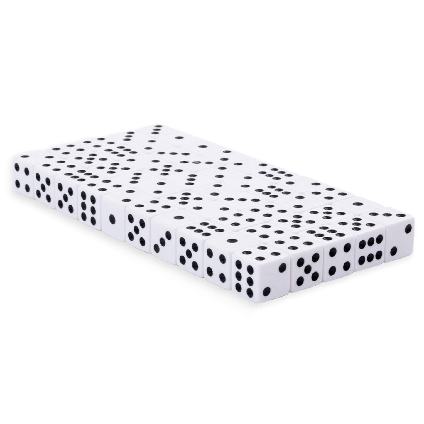 Regal Games 6-Sided Urea Game Dice Set, 50-Count White, Standard 16mm Size, Perfect for Group Events