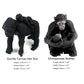 FUNSHOWCASE 10-Piece African Jungle Animals Toy Set - Realistic Chimpanzees & Gorilla Figurines for Play and Collecting