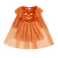 Toddler Kids Little Girl Halloween Costumes Witch Sparkle Cape Glitter Cloak Pumpkin Dress Baby Party Outfit (A Pumpkin Dress Ca