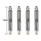 Pothyes 78Mm Aluminum Long Threaded Shocks Absorbers Oil Damper For 1/18 Rc Crawler Trx4M Trx-4M Kupgrade Parts (Silver)