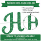 Beishida Green Happy Birthday Banner - No Diy,10Feet,Pre-Strung-Glitter Happy Birthday Sign, Happy Birthday Garland,Happy Birthd