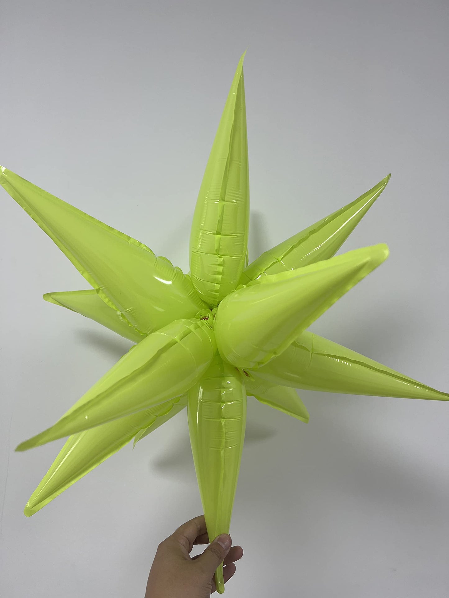 Cymylar 3Pcs 26Inch Macaron Green Star Foil Balloons.Macaron Green Explosion Starburst Star Balloon-Spike Cone Balloon For Birth