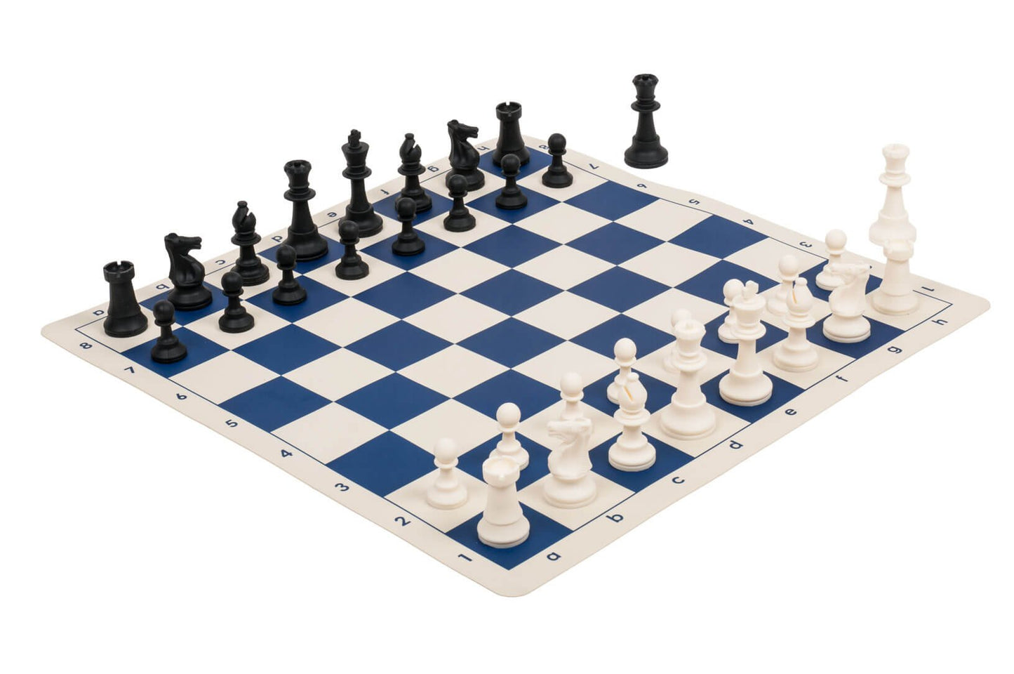 Regulation Silicone Tournament Chess Set - Pieces Only - 3.75'' King - Black & White