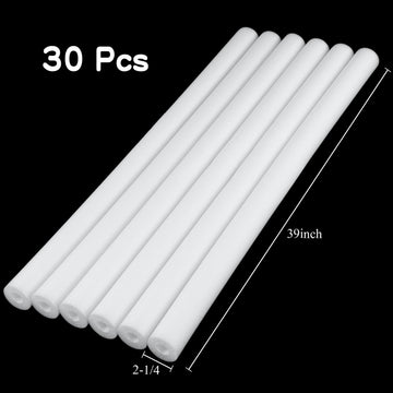 Sratte 30 Pcs Pool Noodles Bulk 39 Inch Foam Hollow Noodles Jumbo Diy Decorations Large Foam Swim Water Noodles For Swimming Floating Craft Projects(White)