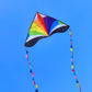 Kaiciuss Large Rainbow Delta Kite For Kids Easy To Fly, Huge Single Line Beach Kite For Adults, 55' X 28' Easy Flying Triangle Kite Comes With 300 Ft String Kite Handle