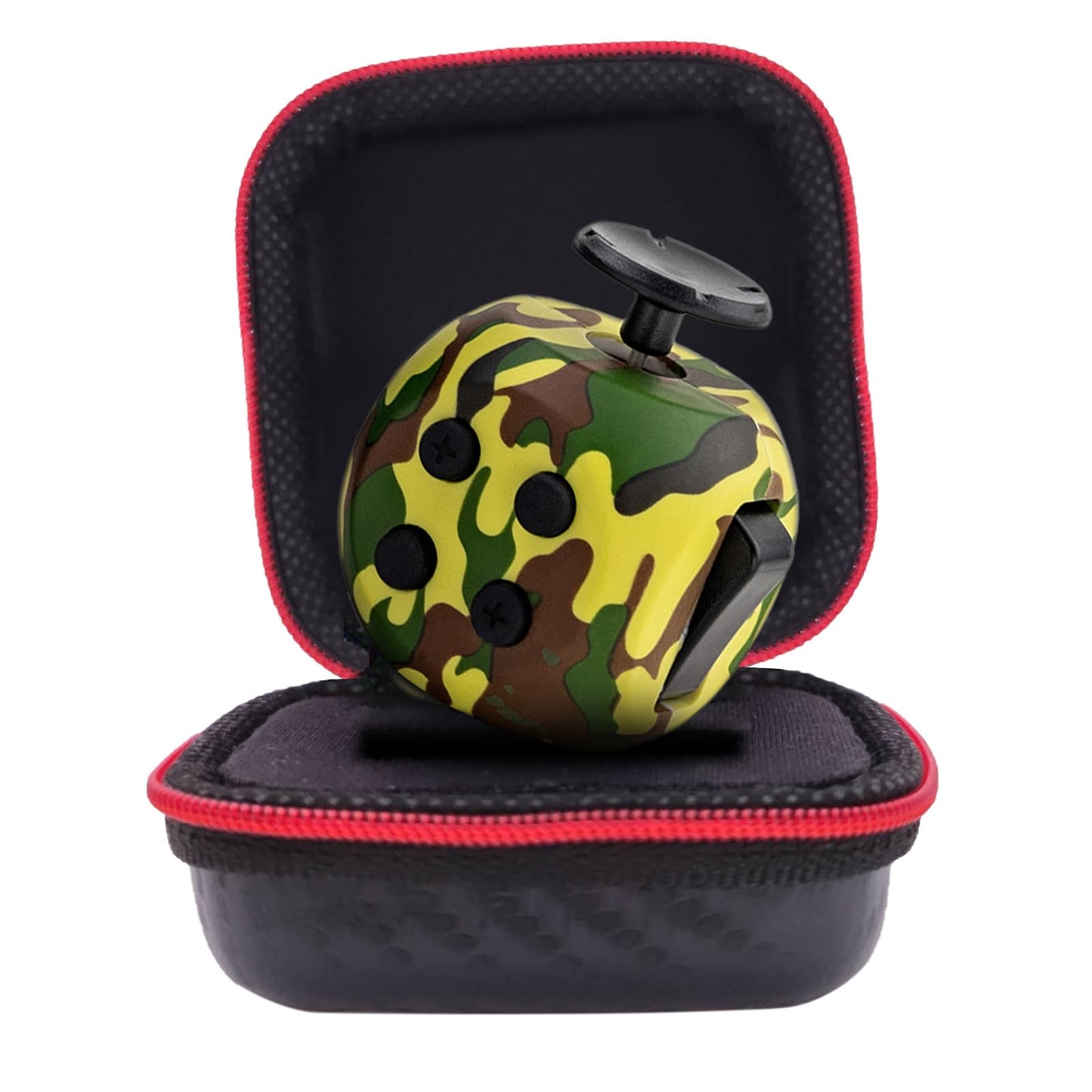 PILPOC theFube Fidget Cube - 6 Sided Fidget Toy for Adults & Kids - Stress Relief & Focus - Audible/Silent, with Carry Case (For