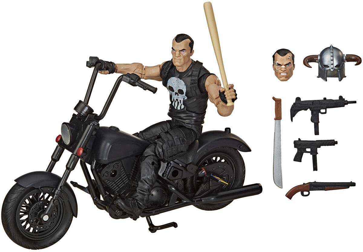 Marvel Hasbro Legends Series 6-inch Collectible Action Figure The Punisher Toy and Motorcycle  enhanced Design and 7 Accessories