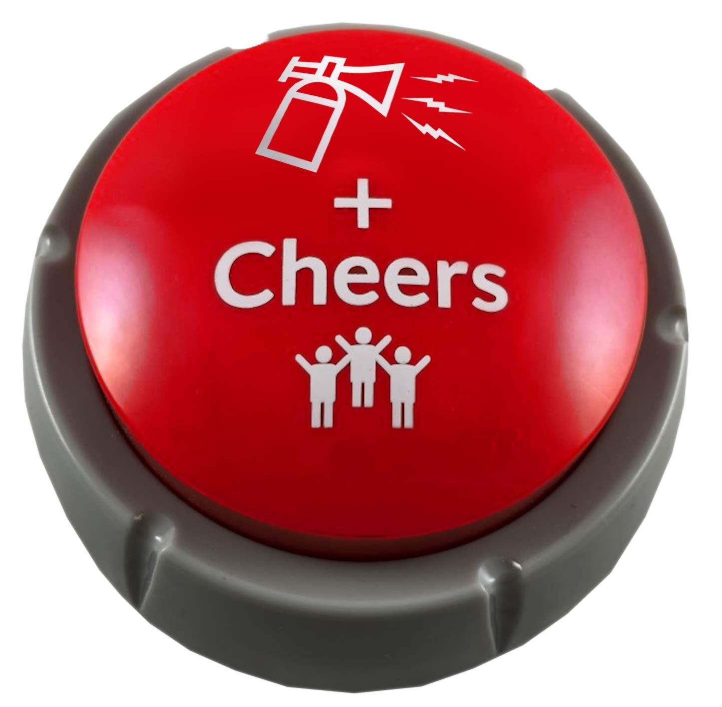 Airhorn Can Sound Button with Applause and Cheers, Funny Easy Button, Noise Maker Buzzer for Office, Sporting Event, Dance Party