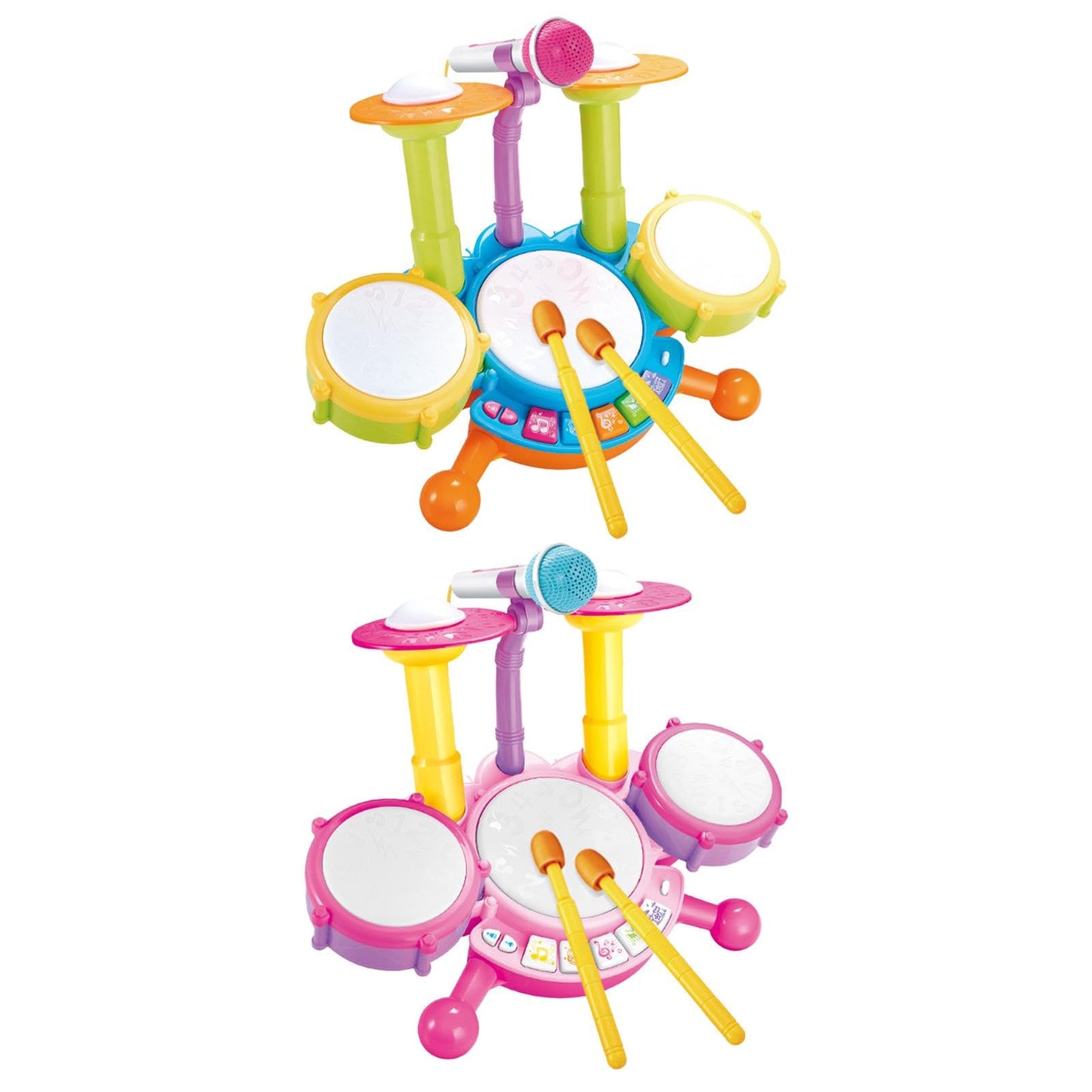 Trendivibe Kids Drum Set Developmental Musical Baby Toy For Children 6 12 18 Month Kids Blue| Baby Learning Toy | Infant Activit