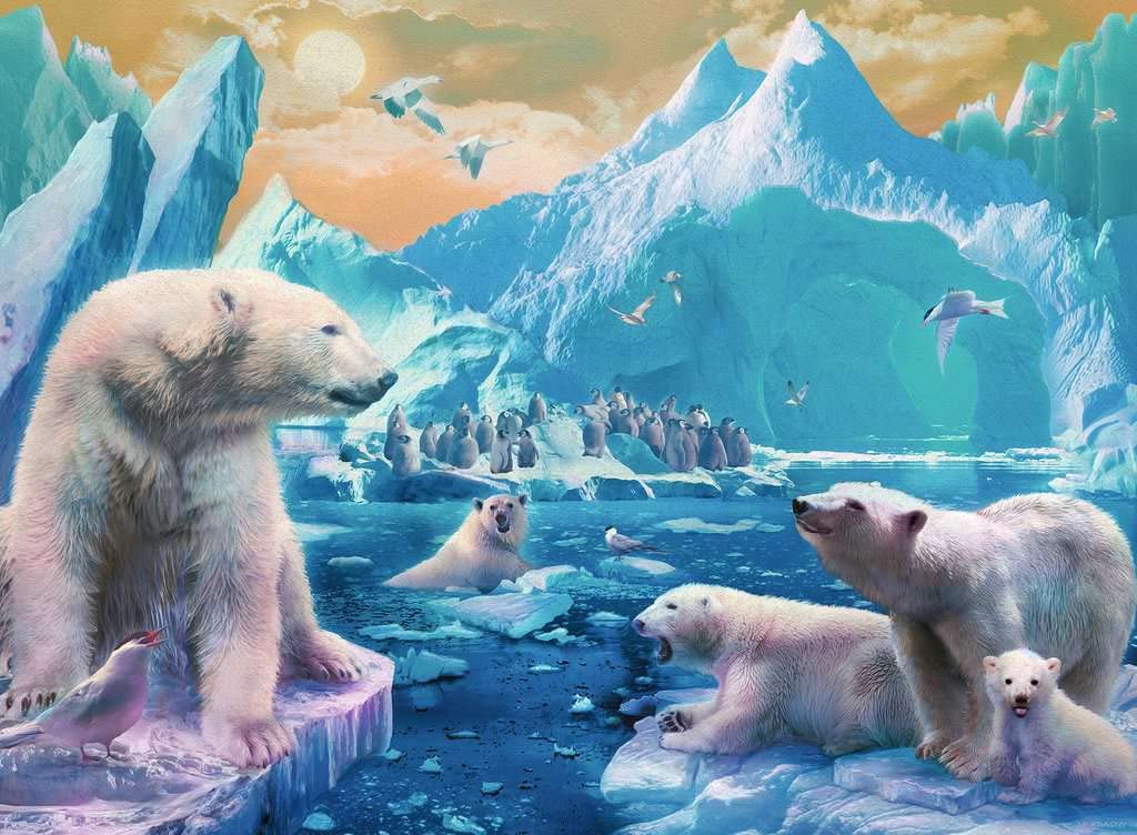 Ravensburger Polar Bear Kingdom 300 Piece Jigsaw Puzzle For Kids - 12947 - Every Piece Is Unique, Pieces Fit Together Perfectly