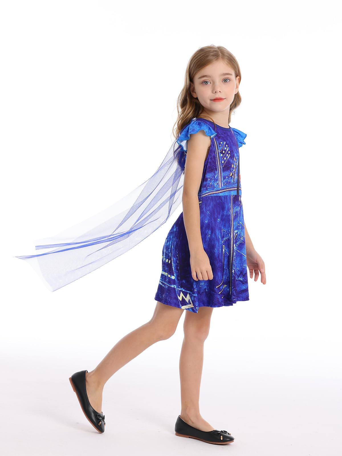 Wonderbabe Girls Costume Dress Halloween Party Supplies Outfits For Girls Princess Dress Up Dress With Cape Size 1-2T