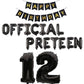 12Th Birthday Decorations For Boys, Happy 12Th Birthday Banner Official Pre-Teen Balloons Foil Balloons For 12 Years Old Birthda