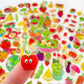 Six Vanka 3D Puffy Stickers For Kids, 8 Different Sheets Including Fruits Sticker For Boys And Girls