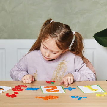 PLUS PLUS Construction Building Toy - 400 Interlocking Mini Puzzle Blocks & 40 Flash Cards - STEM/STEAM Learning for Kids