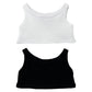 Niannyyhouse 10Cm Plush Doll Clothes Solid Color Vest Sleeveless T-Shirt Doll Dress Up (White+Black, 10Cm)