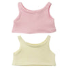 Niannyyhouse 20Cm Plush Doll Clothes Solid Color Vest Sleeveless T-Shirt Doll Dress Up (Beige+Pink, 20Cm)