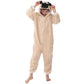 Lobujou Animal Hooded Costume For Kids Boys Girls Flannel Onesie Halloween Cosplay One Piece Pug Dog 110
