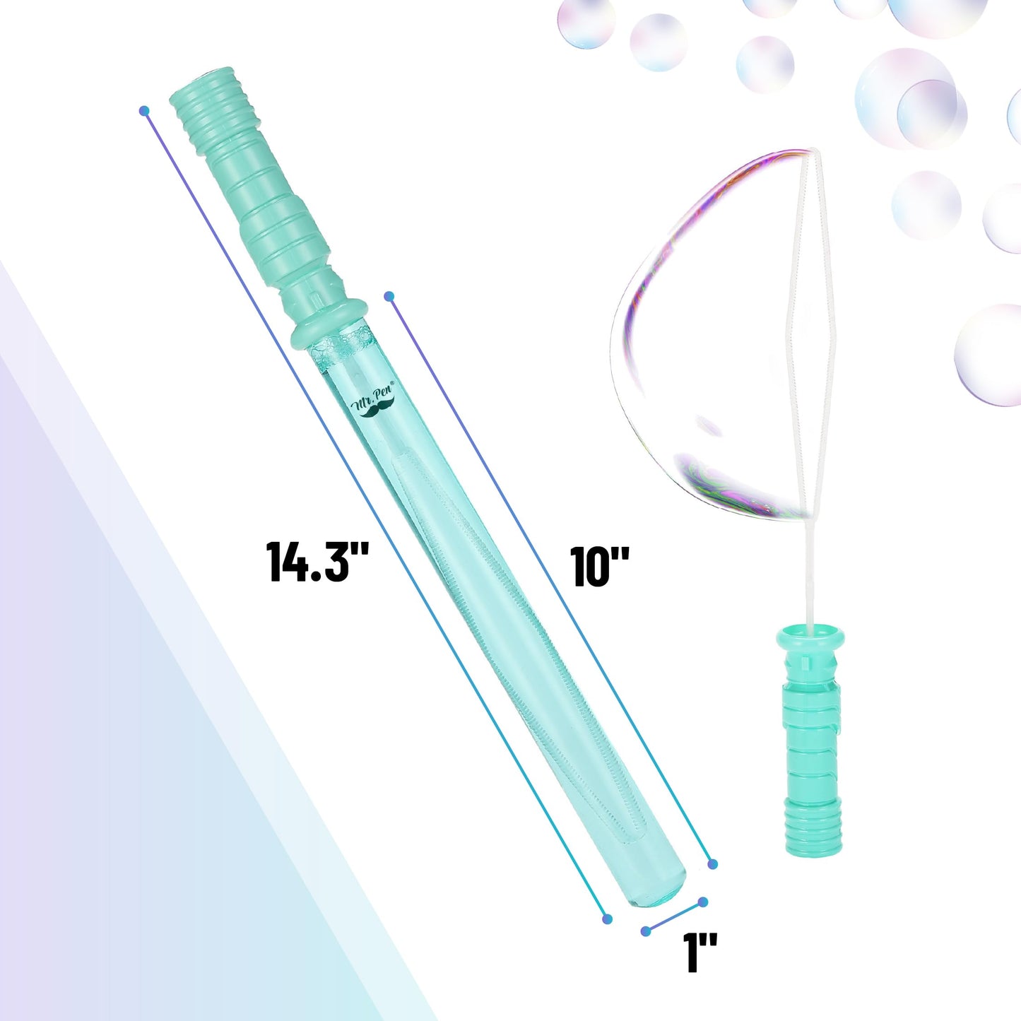 Mr. Pen Bubble Wands, 2 Pack, 14.3 Inches, Foam, Pink - Big Bubble Party Favors for Kids