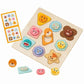 Trendivibe HandsOn Wooden Shape Matching Puzzle Multicolor Shape Matching Board Rounded Edges Animal Face Puzzle Board Educatio